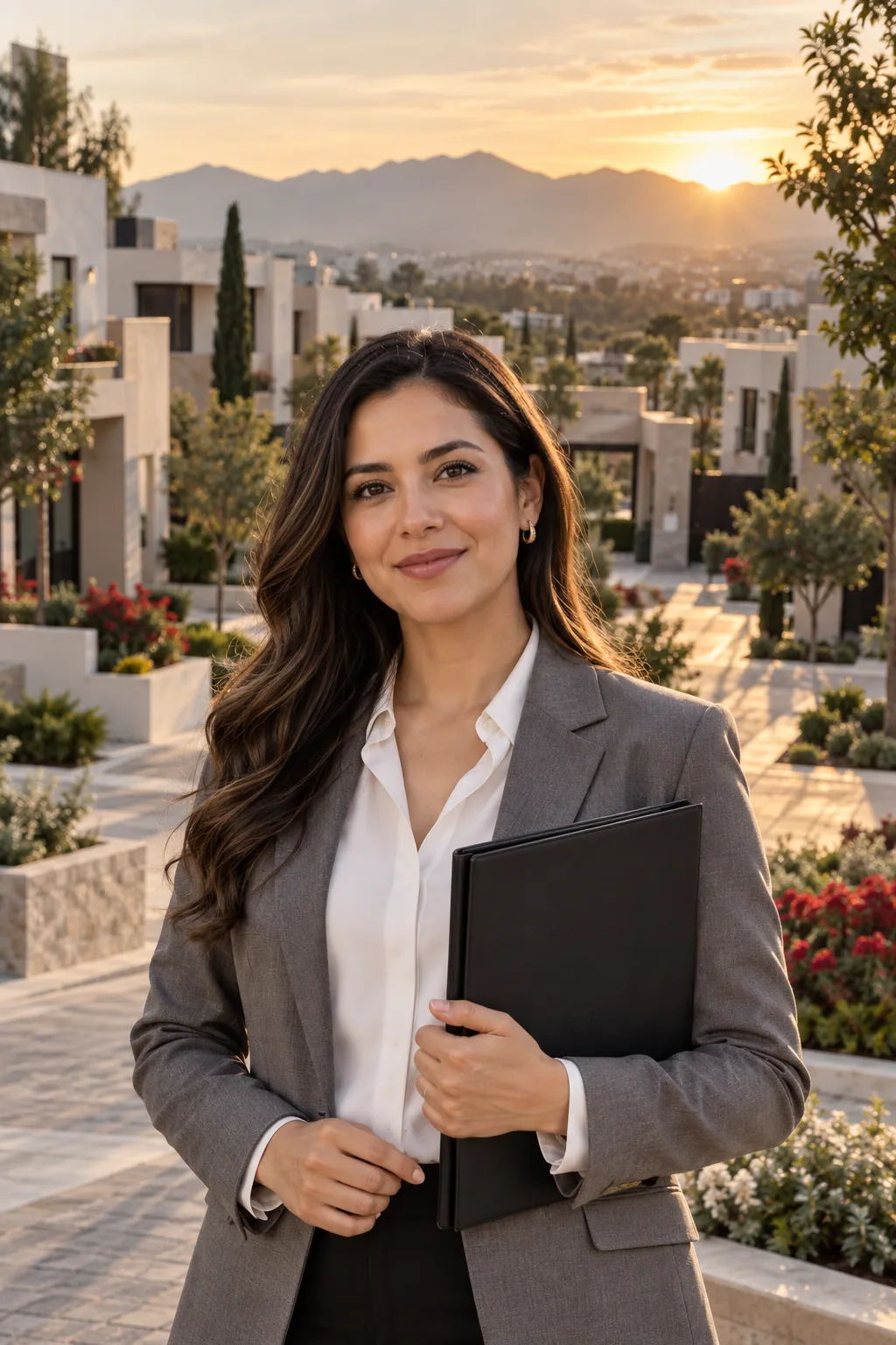 Profesional latino en un entorno relacionado con administración de fraccionamientos