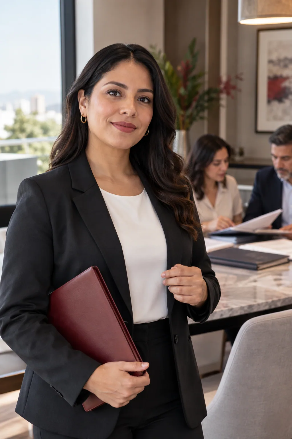 Profesional latino en un entorno relacionado con auditoría de condominios