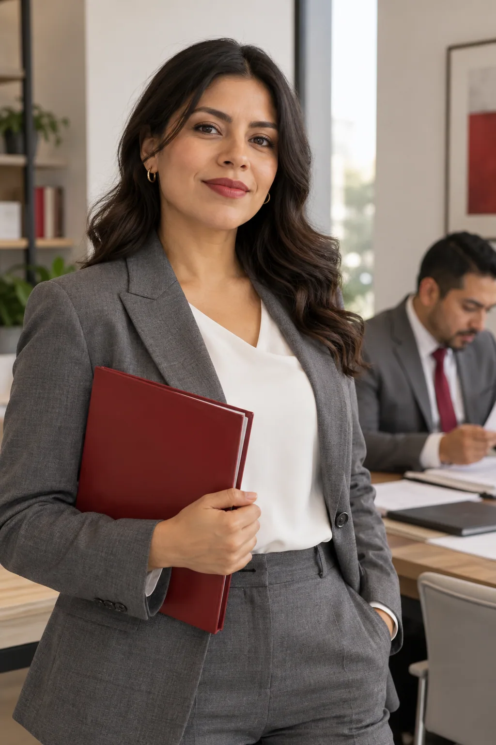 Profesional latino en un entorno relacionado con seguridad social y nóminas